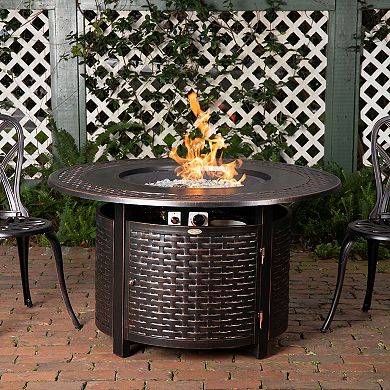 Fire Sense Bellante Woven Propane Fire Pit