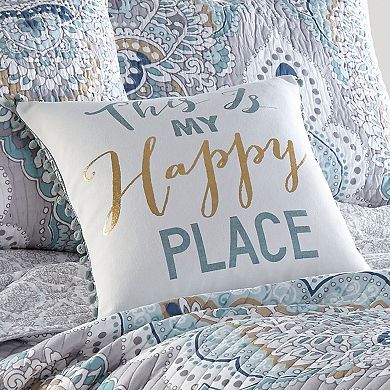 Olympia "This is My Happy Place" Throw Pillow
