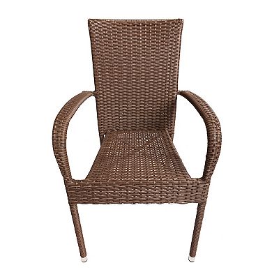 Patio Sense Morgan Outdoor Wicker Chair 4-piece Set