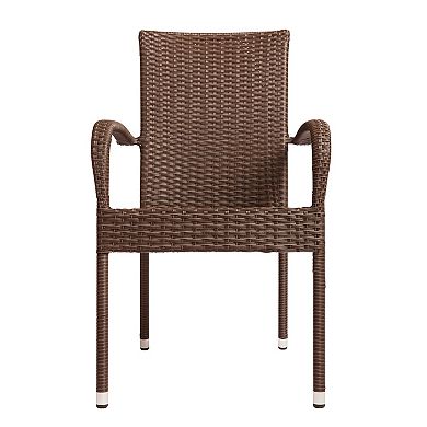 Patio Sense Morgan Outdoor Wicker Chair 4-piece Set