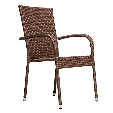 Patio Sense Morgan Outdoor Wicker Chair 4-piece Set