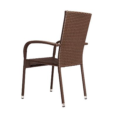 Patio Sense Morgan Outdoor Wicker Chair 4-piece Set