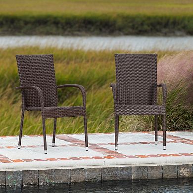 Patio Sense Morgan Outdoor Wicker Chair 4-piece Set