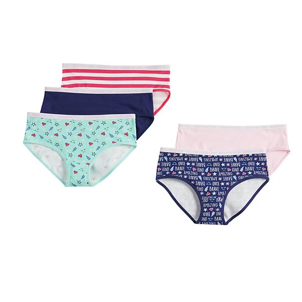 Maidenform Sweet Nothings Girls Cotton Hipster Underwear, 5-Pack, Sizes  (S-XL)