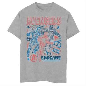 Boys 8-20 Marvel Earths Mightiest Doodles Tee