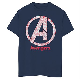 Boys 8-20 Marvel Line Art Logo Tee