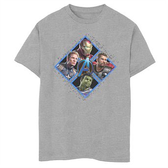 Boys 8-20 Marvel Heros Square Box Tee