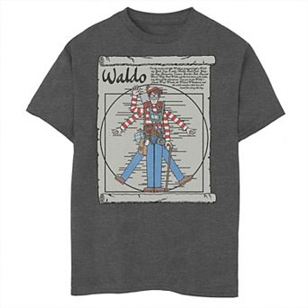 Boys' 8-20 Where's Waldo? Vitruvian Waldo Graphic Tee
