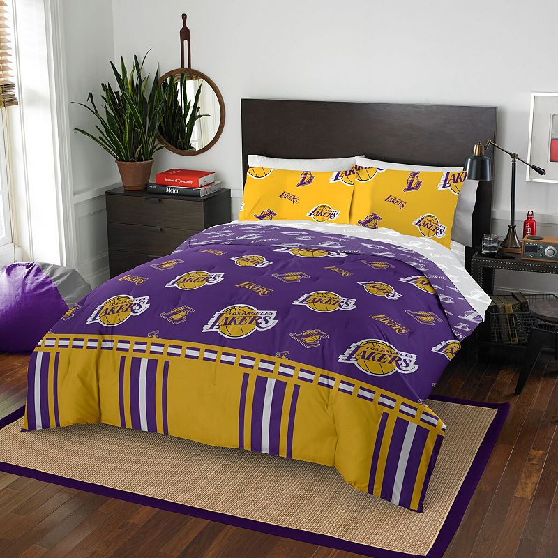 Los Angeles Lakers NBA Queen Bedding Set by Northwest, Multicolor