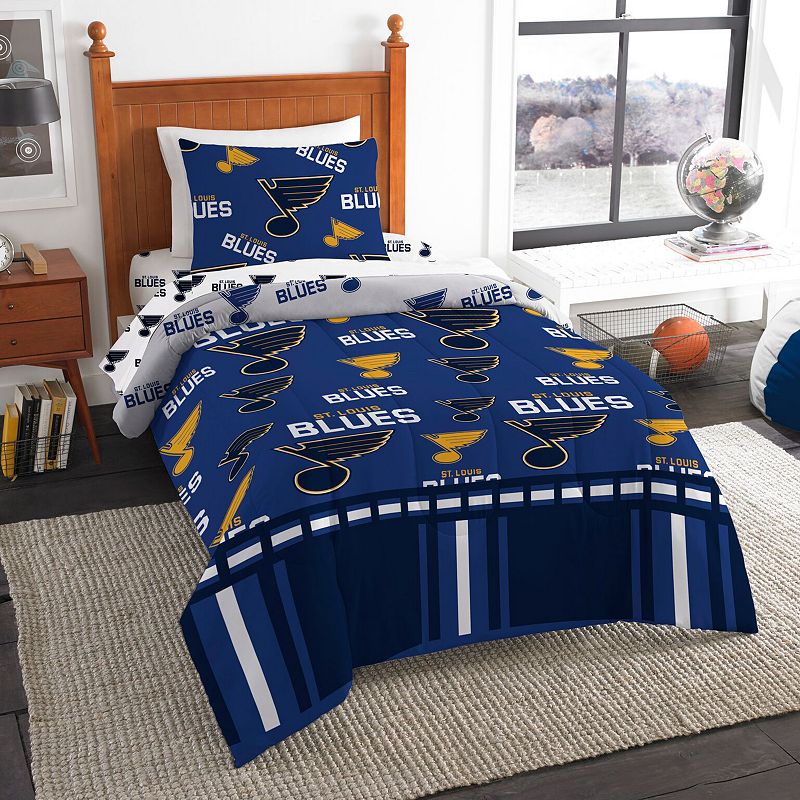 St. Louis Blues NHL Twin Bedding Set by Northwest, Multicolor
