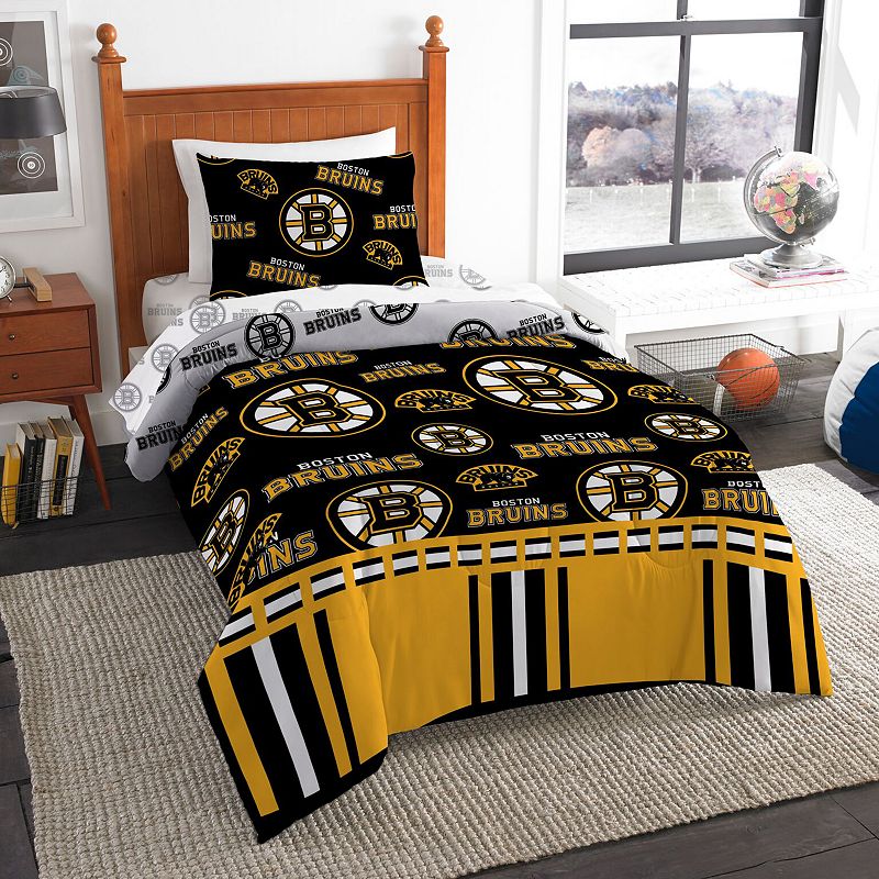 Boston Bruins NHL Twin Bedding Set by Northwest, Multicolor