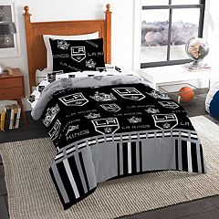 NHL Los Angeles Kings Comforter Set, Full/Queen, Draft Design, Team Colors,  100% Polyester, 3 Piece Set 