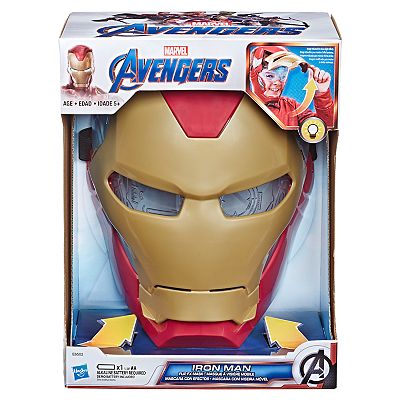 hasbro avengers iron man helmet Avengers: Endgame Marvel Legends Series Electronic Mark LXXXV They can imagine themselves as inventor Tony Starks greatest creation when they assume the role of Iron Man by wearing this roleplay mask Avengers Iron Man Flip FX