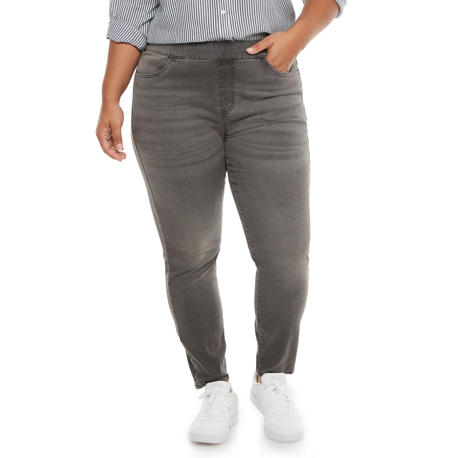 womens plus size pull on jeggings