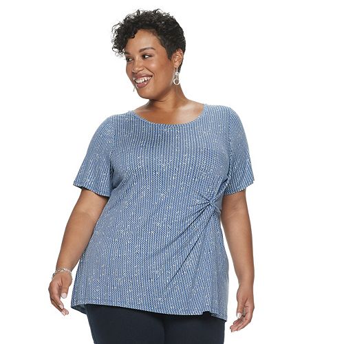 Plus Size Croft & Barrow® KnotFront Top