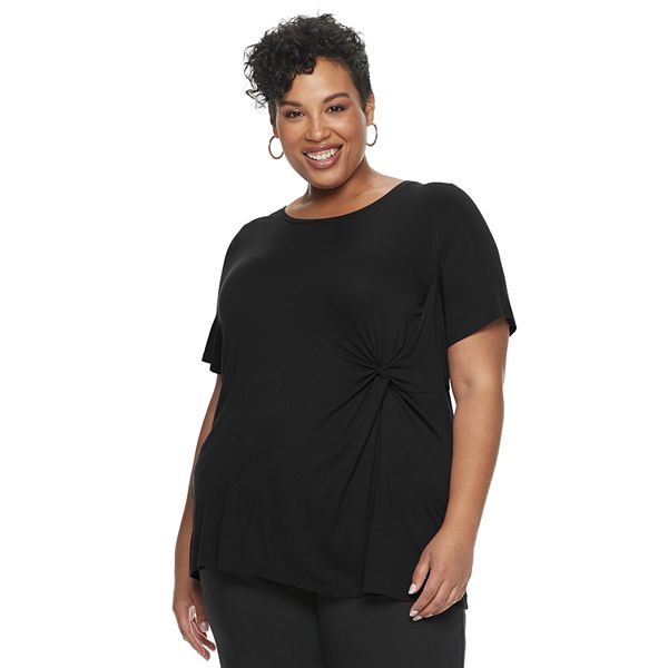 Plus Size Croft & Barrow® Knot-Front Top