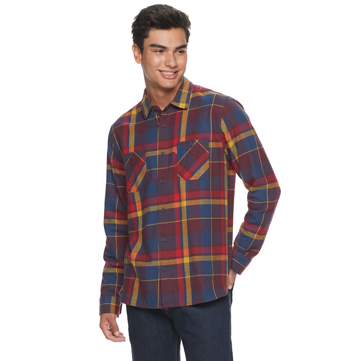 levi mens flannel shirts