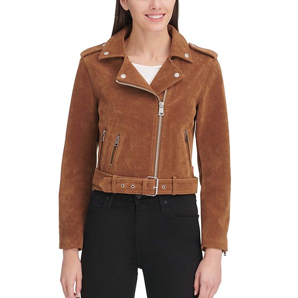 Women's Levi's® Classic Asymmetrical Belted Faux-Suede Motorcycle Jacket