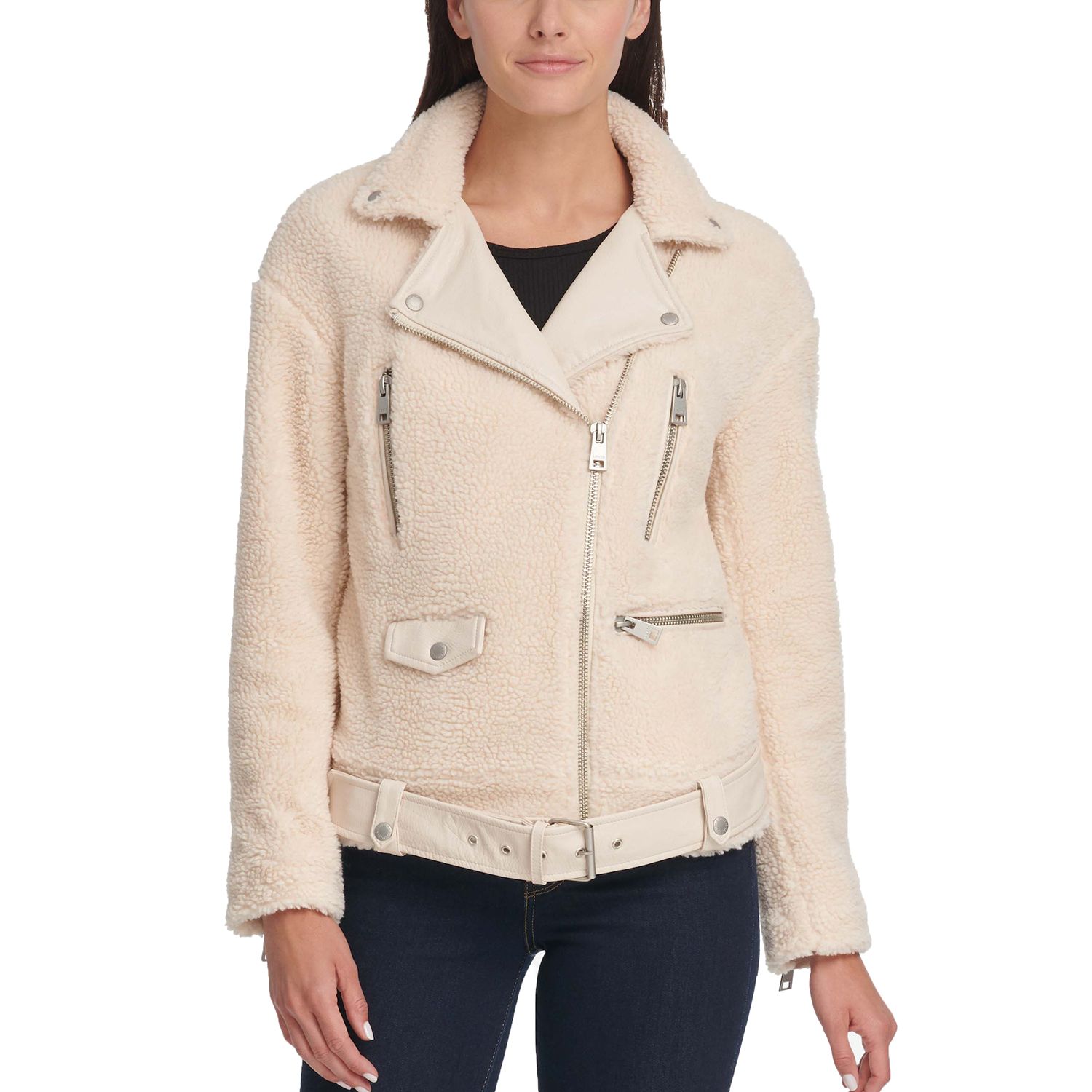 Women's Levi Oversized Sherpa Moto Jacket