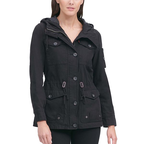 Women's Levi's® Hooded Twill Anorak Military Jacket