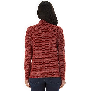 Women's Apt. 9 Asymmetrical Mock-Neck Sweater with Buttons