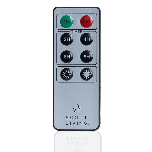 Scott Living Flameless LED Wax Pillar Candle Remote