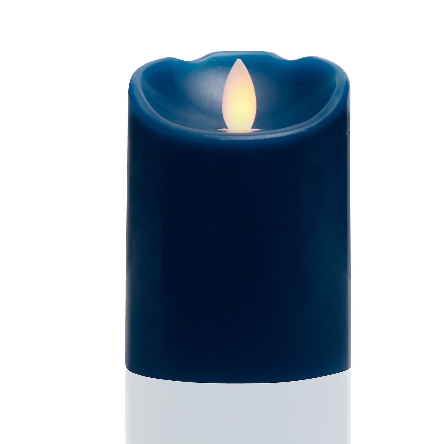 navy pillar candles