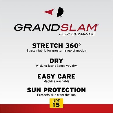 Men's Grand Slam Classic-Fit Long-Sleeve Pocket Performance Polo