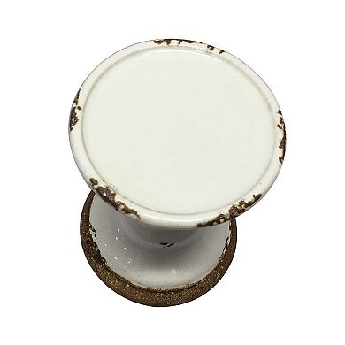 Sonoma Goods For Life XS White Ceramic Pillar Holder