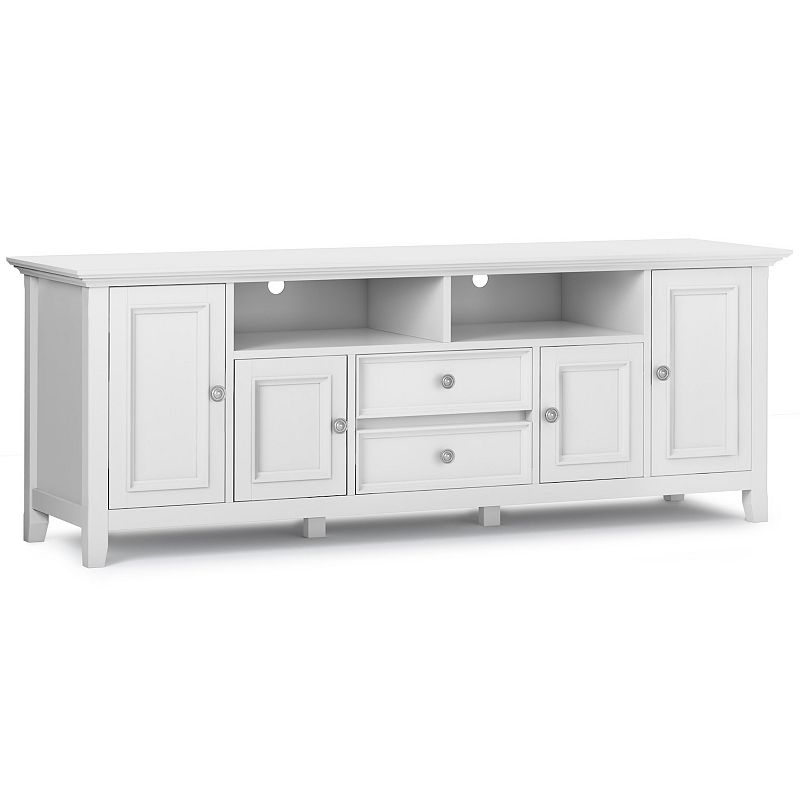 Simpli Home Amherst TV Stand, White