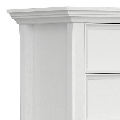 Simpli Home Amherst Solid Wood Transitional Bedside Nightstand Table