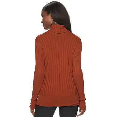 Women's Apt. 9 Transfer Rib Turtleneck Sweater