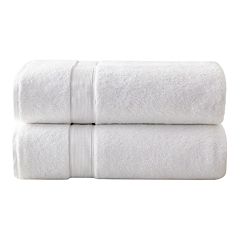 Hotel Style 58L x 30W Egyptian Cotton Bath Towels, Platinum Silver, 2 Pack, Size: 2 Piece Bath Sheet Set