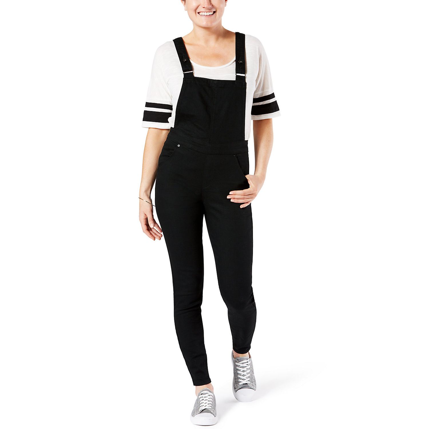 kohls black overalls