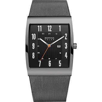 Men's BERING Slim Solar Grey Stainless Steel Watch