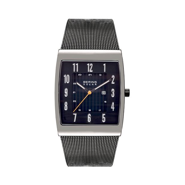 Men's BERING Slim Solar Grey Stainless Steel Watch