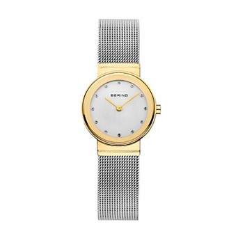 Womens BERING BERING Women's Classic Two-tone Stainless Steel Mesh Strap Watch