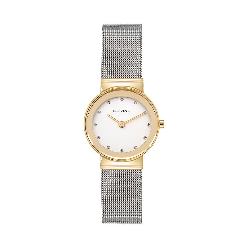 Womens BERING BERING Women's Classic Two-tone Stainless Steel Mesh Strap Watch, Size: Small, Two Tone