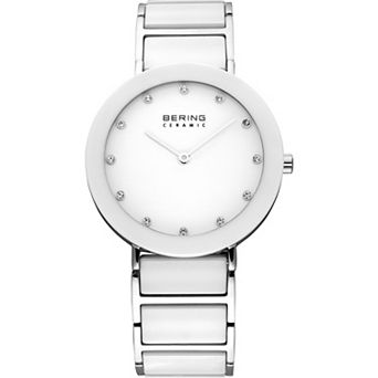BERING Women's White Ceramic Link Watch - 11435-754