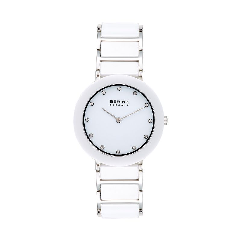 43021280 BERING Womens White Ceramic Link Watch - 11435-754 sku 43021280