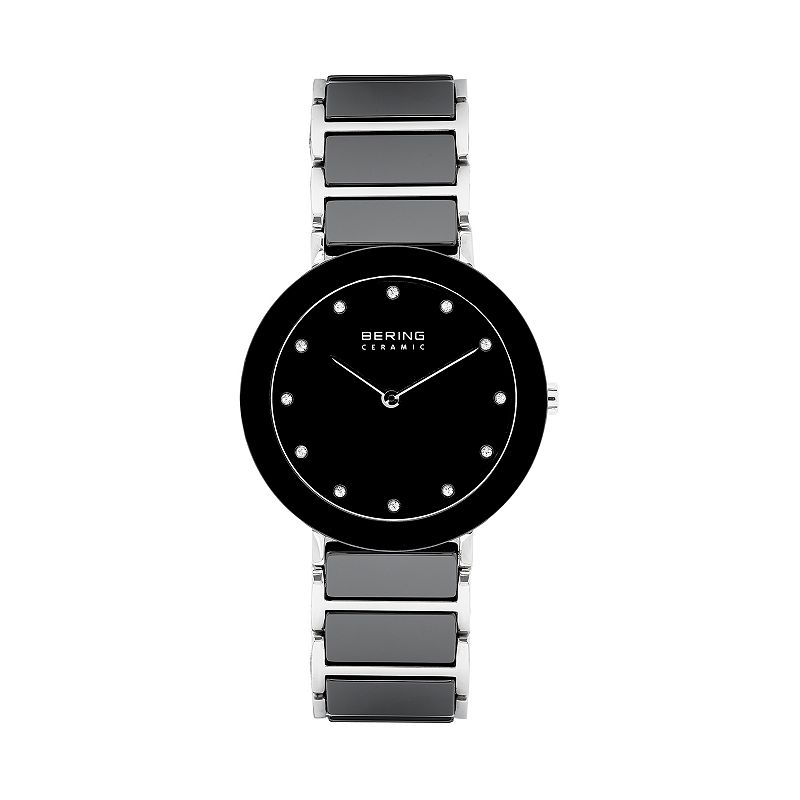 BERING Women's Black Ceramic Link Watch - 11435-749, Size: Medium