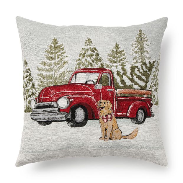 Trucker Dog I Truck Driver Bichon Frise Throw Pillow by Maximus Design