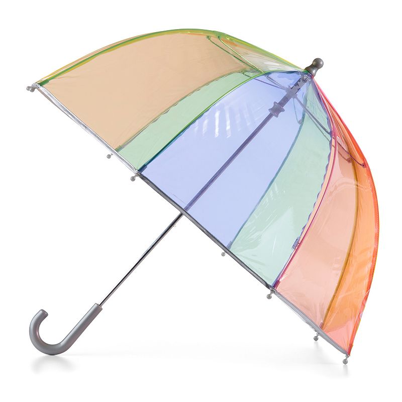 totes Kids' Manual Stick Umbrella, Rainbow