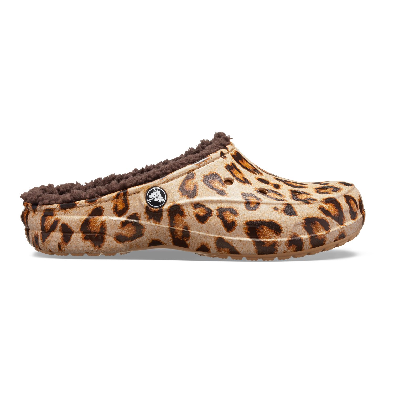 cheetah fuzzy crocs
