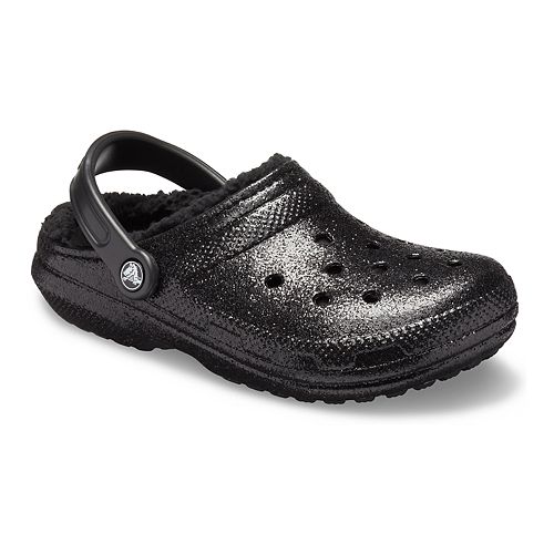 gray glitter crocs