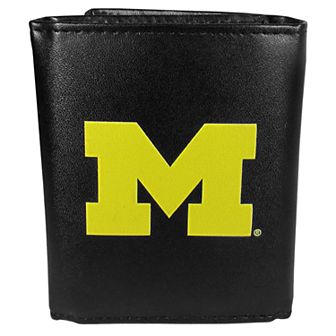 Men's Michigan Wolverines Leather Tri-Fold Wallet