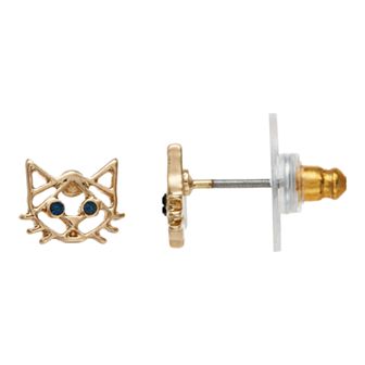 LC Lauren Conrad Cat Nickel Free Button Stud Earrings