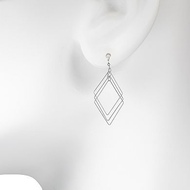 LC Lauren Conrad Geometric Nickel Free Drop Earrings