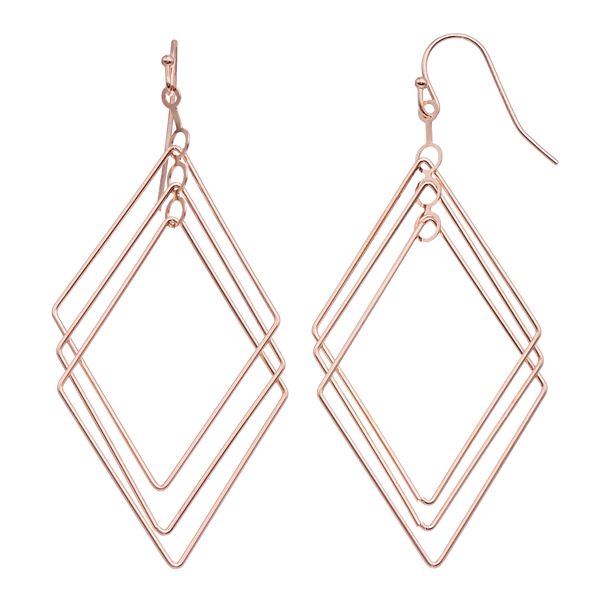 LC Lauren Conrad Geometric Nickel Free Drop Earrings