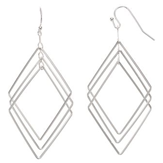 LC Lauren Conrad Geometric Nickel Free Drop Earrings